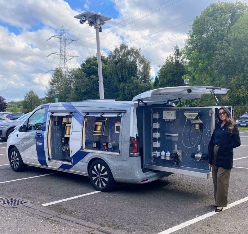 Draeger Safety’s Carolina De la Cruz showcasing the firm’s state-of-the-art gas detection van