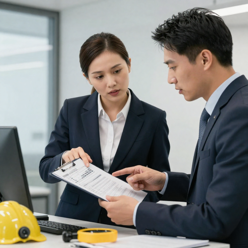 H&S professionals looking at budget document